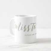 Frau Modern Boho Script Bachelorette Kaffeetasse (Vorderseite Links)