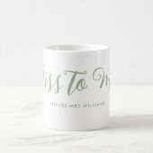 Frau Modern Boho Script Bachelorette Kaffeetasse (Mittel)