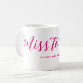 Frau Modern Boho Script Bachelorette Kaffeetasse (Vorderseite Links)
