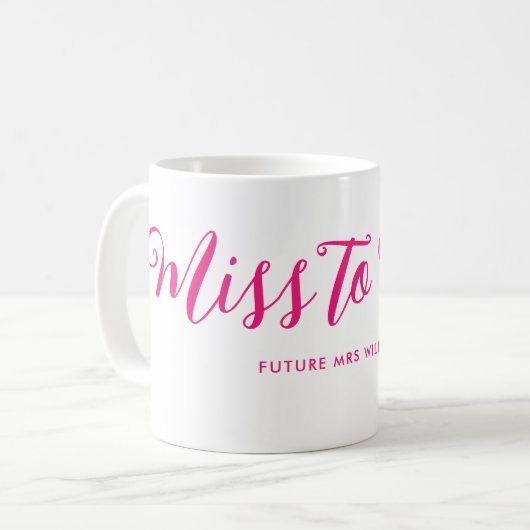 Frau Modern Boho Script Bachelorette Kaffeetasse (Vorderseite Links)