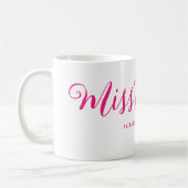 Frau Modern Boho Script Bachelorette Kaffeetasse (Links)