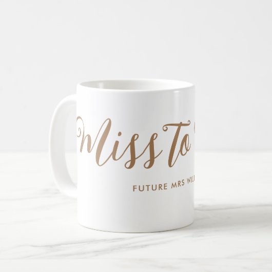Frau Modern Boho Script Bachelorette Kaffeetasse (Vorderseite Links)