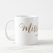 Frau Modern Boho Script Bachelorette Kaffeetasse (Links)