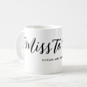 Frau Modern Boho Script Bachelorette Kaffeetasse (Vorderseite Links)