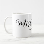 Frau Modern Boho Script Bachelorette Kaffeetasse (Links)