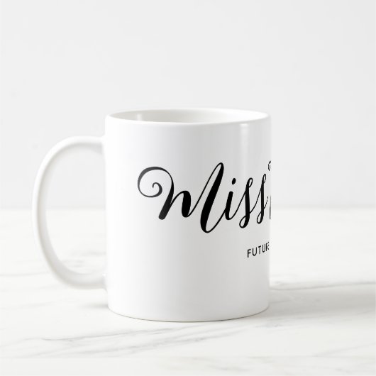 Frau Modern Boho Script Bachelorette Kaffeetasse (Links)