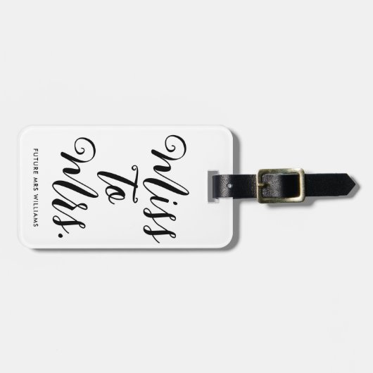 Frau Modern Brautparty Bachelorette Gepäckanhänger (Vorderseite horizontal)