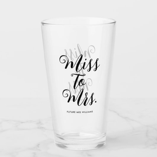 Frau Modern Brautparty Bachelorette Glas (Vorderseite)