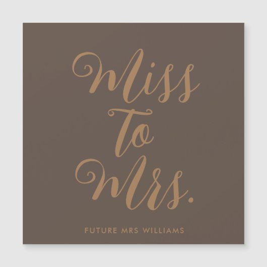 Frau Modern Brautparty Bachelorette Magnetkarte (Vorderseite)