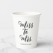 Frau Modern Brautparty Bachelorette Pappbecher (Vorderseite)