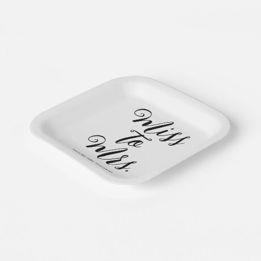 Frau Modern Brautparty Bachelorette Pappteller (Gewinkelt)