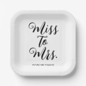 Frau Modern Brautparty Bachelorette Pappteller (Vorderseite)