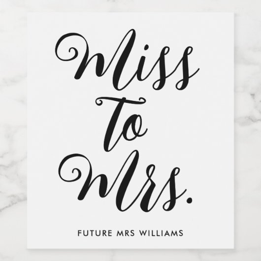 Frau Modern Brautparty Bachelorette Weinetikett (Einzelnes Label)