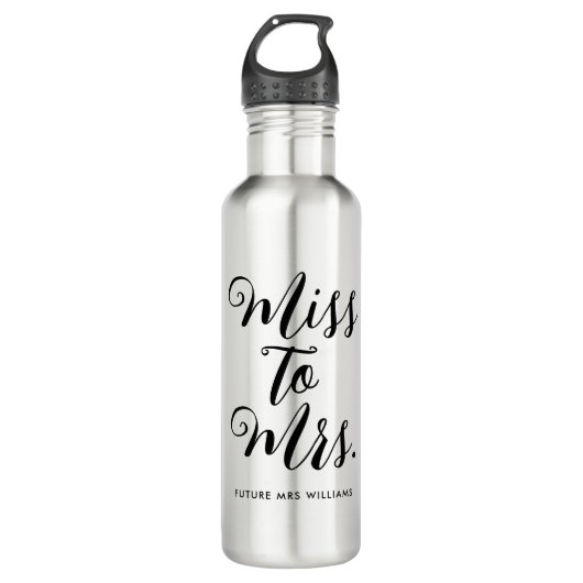 Frau Modern Brautparty Edelstahlflasche (Vorderseite)