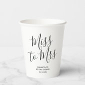 Frau Modern Chic Brautparty Pappbecher (Rückseite)