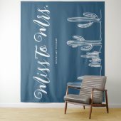 Frau Modern Dark Blue Cactus Bachelorette Wandteppich (Beispiel)