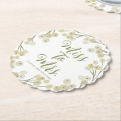 Frau Modern Elegant Foliage Brautparty Untersetzer (angewinkelt)