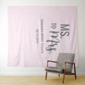 Frau Modern Pink Blush Brautparty Hintergrund Wandteppich (Beispiel (Horizontal))