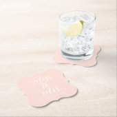 Frau Modern Simple Pink Brautparty Untersetzer (Vor Ort)