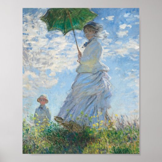 Frau Monet und ihr Sohn (1875) Claude Monet Art Poster (Vorne)