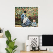 Frau Monet und Kind von Claude Monet Poster (Heimbüro)