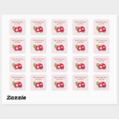 Frau Monkey Turtle Stickers/Labels/Umschlag Aufkle Quadratischer Aufkleber (Blatt)