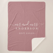 Frau Monogram Classic Dusty Rose neu Sherpadecke (Vorderseite)