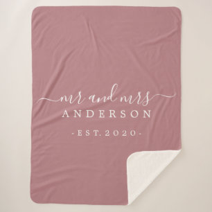 Frau Monogram Classic Dusty Rose neu Sherpadecke