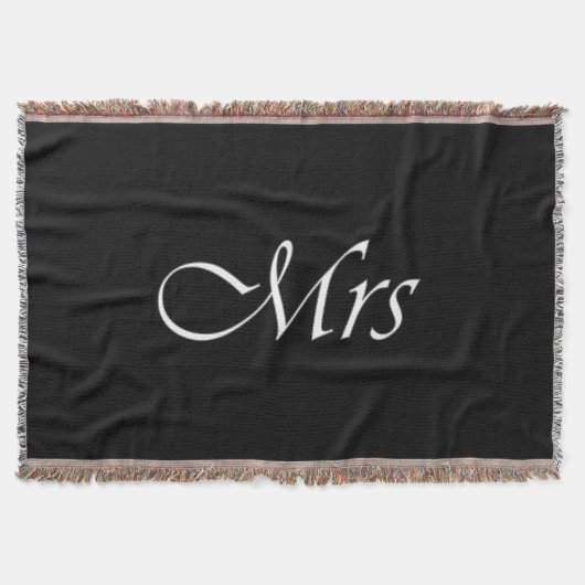 Frau Monogram Throw Blanket Decke (Vorderseite)