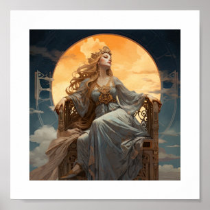 Frau Moon Goddess Poster
