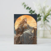 Frau Moon Goddess Postkarte (Stehend Vorderseite)
