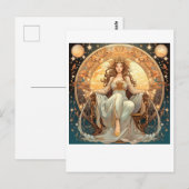 Frau Moon Goddess Postkarte (Vorne/Hinten)