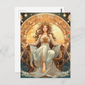 Frau Moon Goddess Postkarte (Vorne/Hinten)