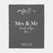 Frau & Mr Bridal Couple Minimalistisch Wedding Gif Fleecedecke (Vorderseite)