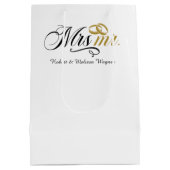 Frau Mr. Customizable Wedding Mittlere Geschenktüte (Rückseite)