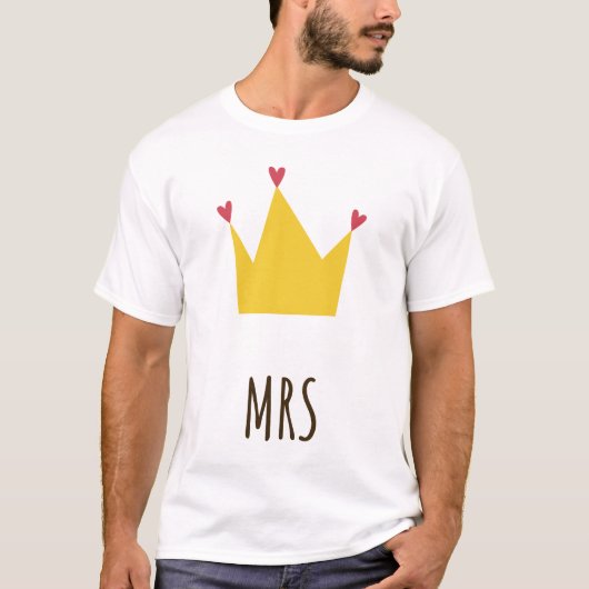 Frau Mr. King und Queen Couple T-Shirt (Vorderseite)