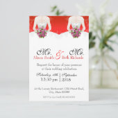 Frau & Mrs. Bow Einladung (Stehend Vorderseite)