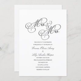 Frau & Mrs. | Einladung zur Hochzeit in Lesbien