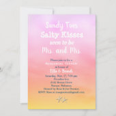 Frau & Mrs Sandy Toes Probe Abendessen Sonnenunter Einladung (Vorderseite)