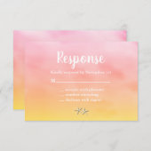 Frau & Mrs. Sandy Toes UAWG Sonnenuntergang RSVP Karte (Vorne/Hinten)