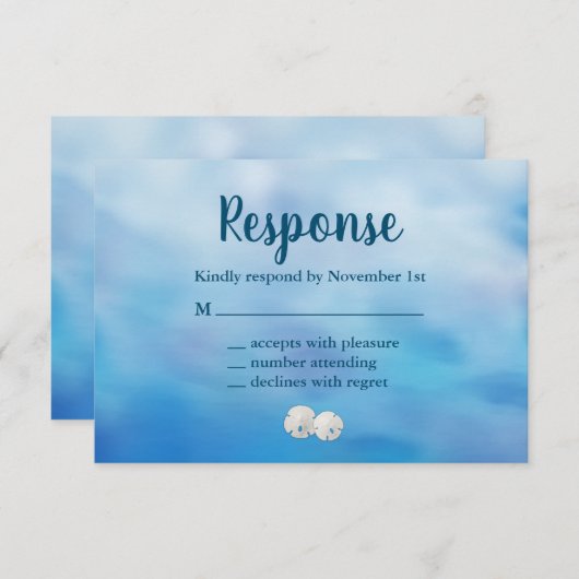 Frau & Mrs Sandy Toes UAWG und Dollars RSVP Karte (Vorne/Hinten)