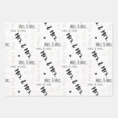 Frau & Mrs. Wedding Geschenkpapier Set (Vorderseite 3)