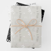 Frau & Mrs. Wedding Geschenkpapier Set (Beispiel)