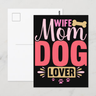 Frau-Mutter-Hundeliebhaberin-Tiere-Hund-Gruß-Gebur Postkarte
