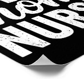 Frau Mutter Krankenschwester bedrängte Typografie  Poster (Ecke)
