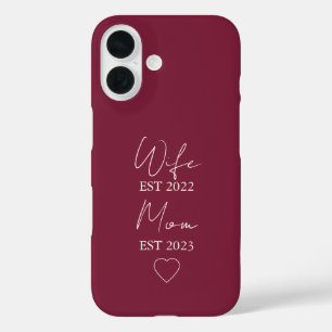 Frau & Mutter seit – Minimalistisches Valentinsges iPhone 16 Hülle