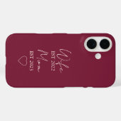 Frau & Mutter seit – Minimalistisches Valentinsges Case-Mate iPhone Hülle (Rückseite (Horizontal))