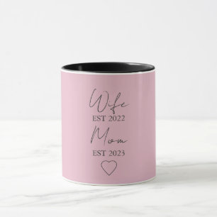 Frau & Mutter seit – Minimalistisches Valentinsges Tasse