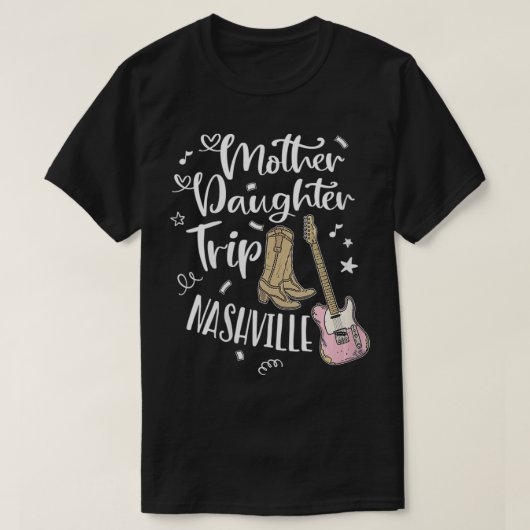 Frau Mutter Tochter Trip Nashville Veck T-Shirt (Design vorne)
