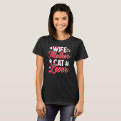 Frau Mutter Und Katze Muttertag T-Shirt (Vorne ganz)